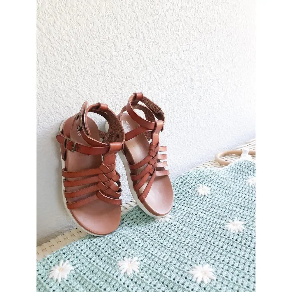 Our Next Adventure Braided Caged Ankle Strap Sandals